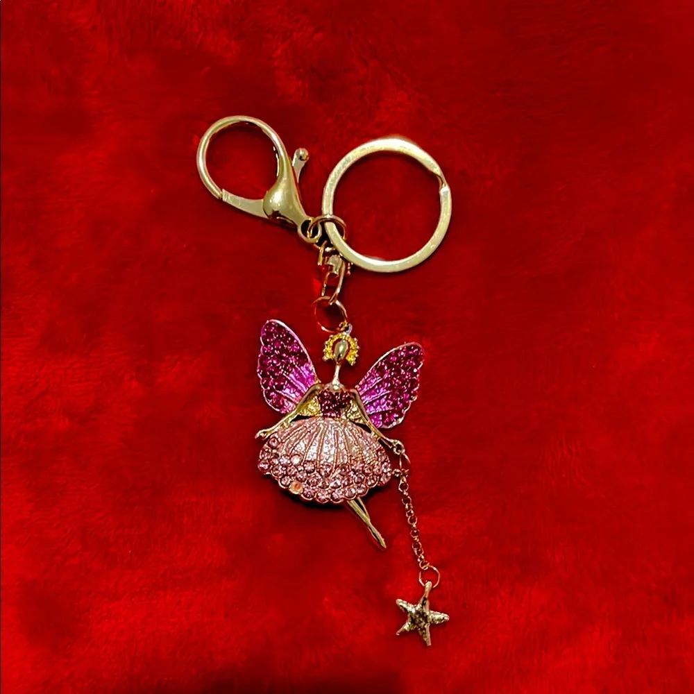 Pink Fairy Keychain Accessory